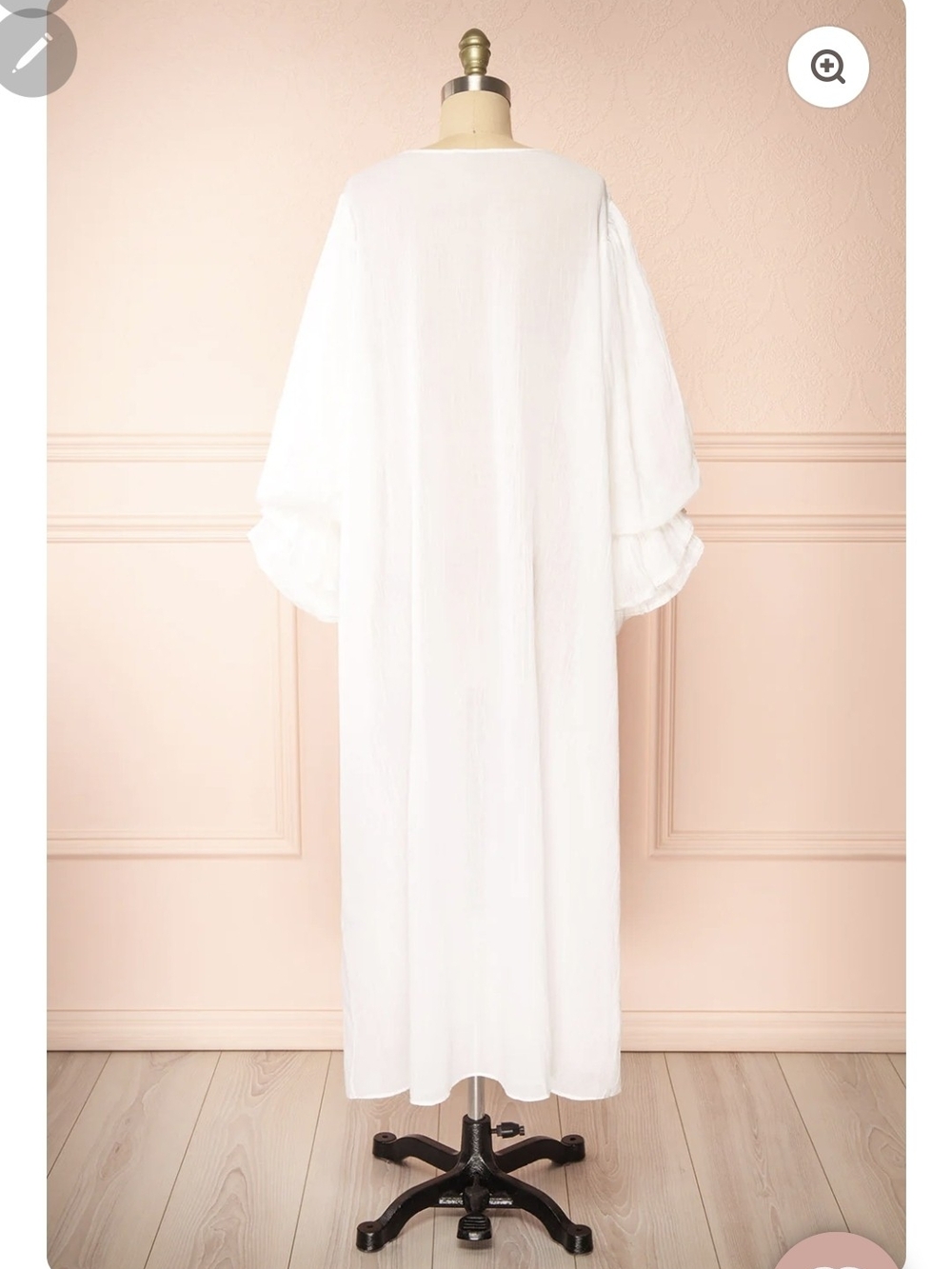 April Cornell Cindy Duster Robe Dressing Gown White - Picture 4 of 4